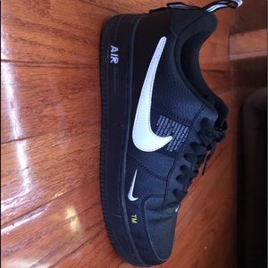 Black limited edition air force ones size 8.5